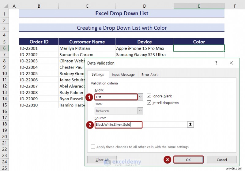 Danh sách thả xuống chính của Excel:Tạo, chỉnh sửa, xóa, lọc và bảo vệ 