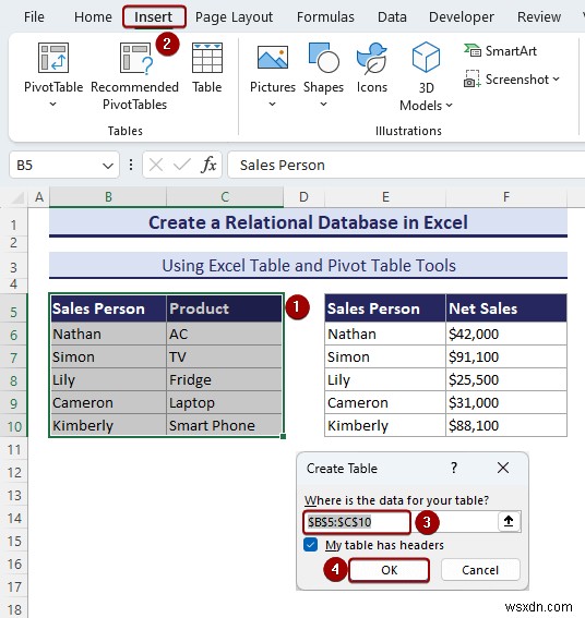Cơ sở dữ liệu Excel thành thạo:Loại, Mẫu &Tạo dễ dàng 