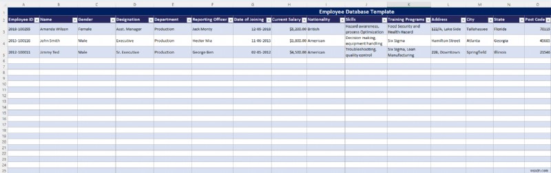 Cơ sở dữ liệu Excel thành thạo:Loại, Mẫu &Tạo dễ dàng 