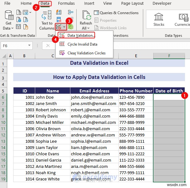 Làm chủ xác thực dữ liệu Excel:Hướng dẫn từng bước toàn diện 