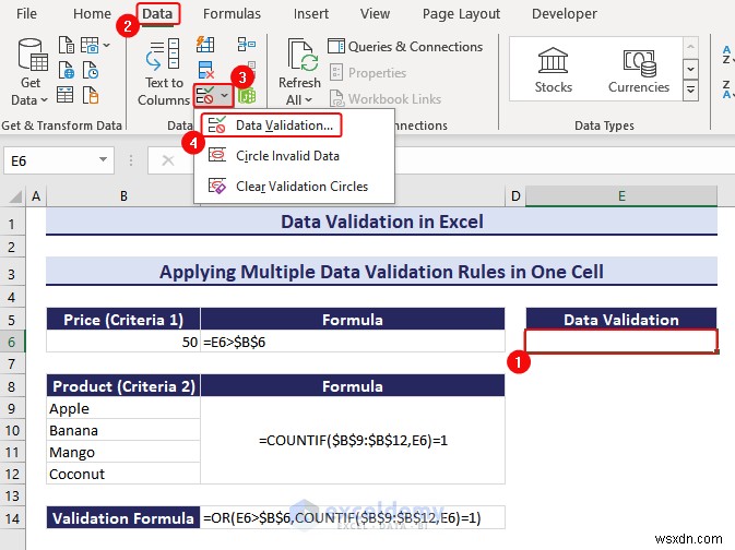 Làm chủ xác thực dữ liệu Excel:Hướng dẫn từng bước toàn diện 
