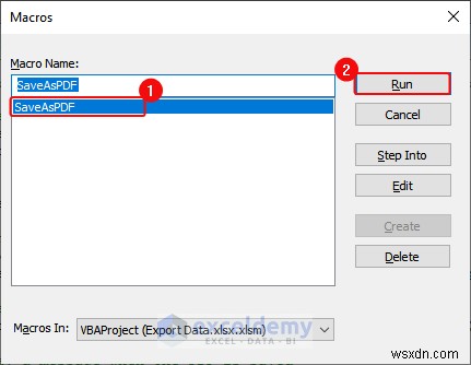 Xuất dữ liệu Excel sang các định dạng DOC, PDF, CSV, XML và vCard được thực hiện dễ dàng 