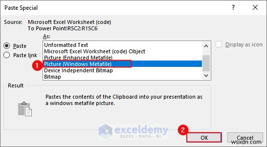 Xuất dữ liệu Excel sang các định dạng DOC, PDF, CSV, XML và vCard được thực hiện dễ dàng 