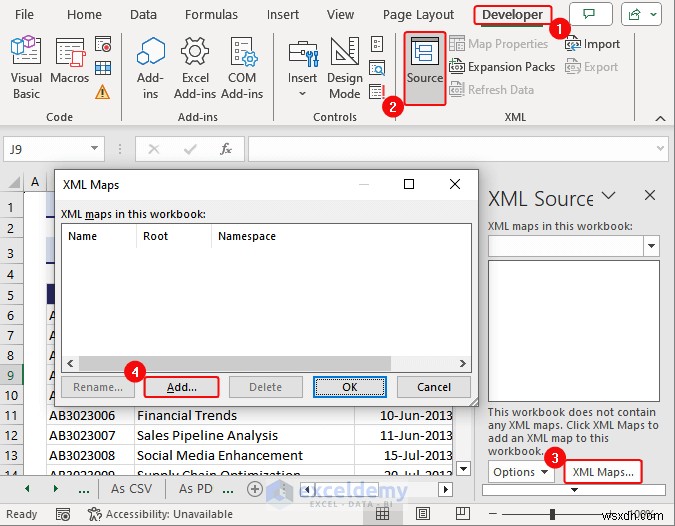 Xuất dữ liệu Excel sang các định dạng DOC, PDF, CSV, XML và vCard được thực hiện dễ dàng 