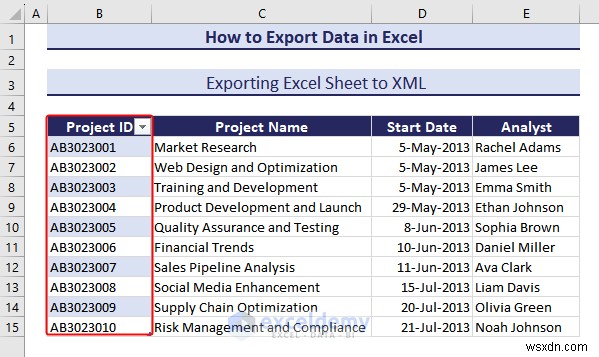 Xuất dữ liệu Excel sang các định dạng DOC, PDF, CSV, XML và vCard được thực hiện dễ dàng 