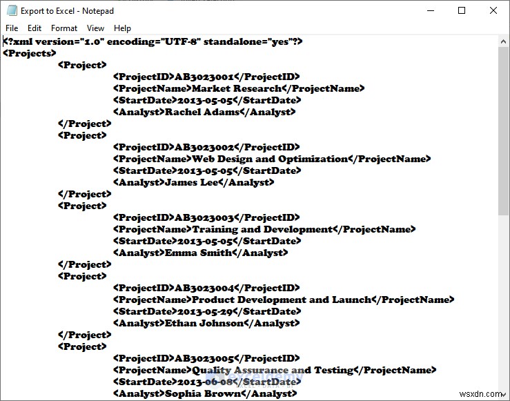 Xuất dữ liệu Excel sang các định dạng DOC, PDF, CSV, XML và vCard được thực hiện dễ dàng 
