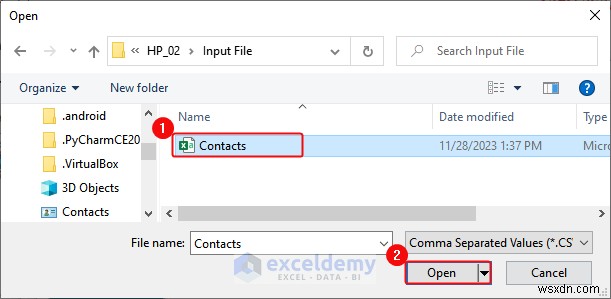 Xuất dữ liệu Excel sang các định dạng DOC, PDF, CSV, XML và vCard được thực hiện dễ dàng 