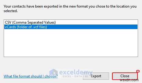 Xuất dữ liệu Excel sang các định dạng DOC, PDF, CSV, XML và vCard được thực hiện dễ dàng 
