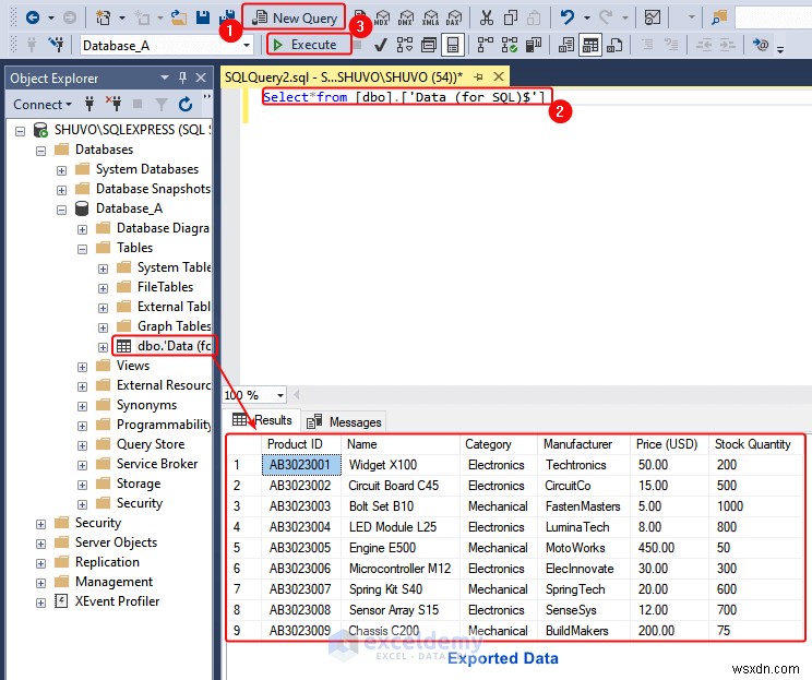 Xuất dữ liệu Excel sang các định dạng DOC, PDF, CSV, XML và vCard được thực hiện dễ dàng 
