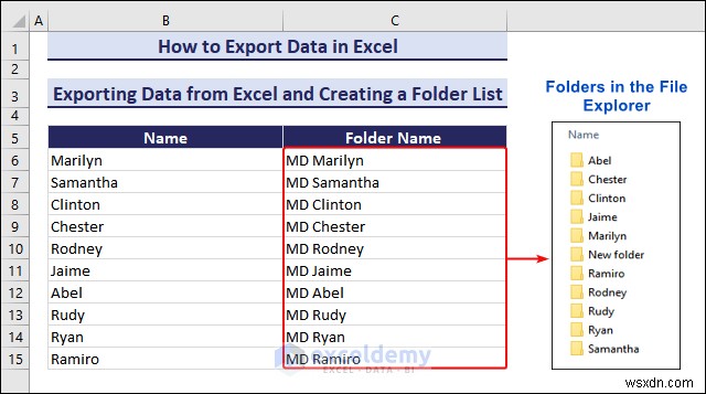 Xuất dữ liệu Excel sang các định dạng DOC, PDF, CSV, XML và vCard được thực hiện dễ dàng 