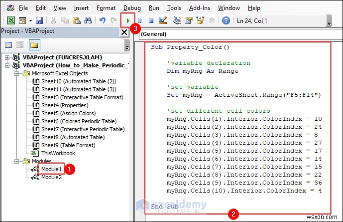 Tạo bảng tuần hoàn trong Excel:Hai phương pháp đơn giản
