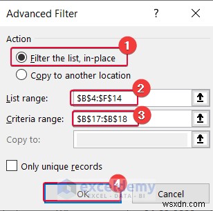 Làm chủ bộ lọc Excel:Bộ lọc tự động và bộ lọc nâng cao