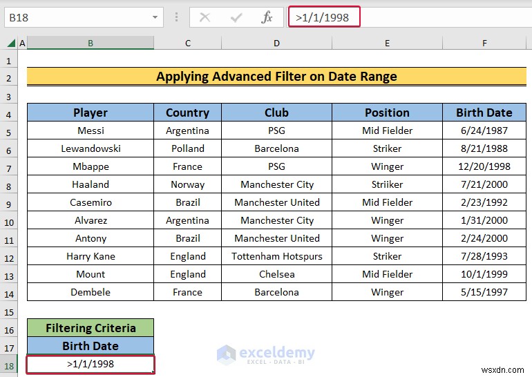 Làm chủ bộ lọc Excel:Bộ lọc tự động và bộ lọc nâng cao