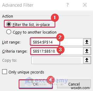 Làm chủ bộ lọc Excel:Bộ lọc tự động và bộ lọc nâng cao