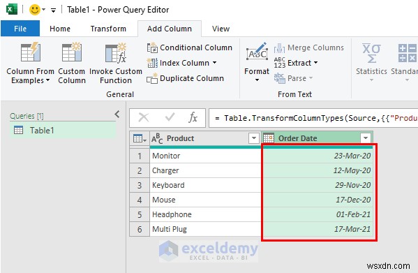 Các hàm ngày truy vấn Power chính trong Excel:3 ví dụ thực tế