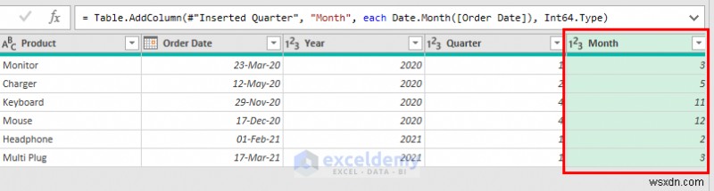 Các hàm ngày truy vấn Power chính trong Excel:3 ví dụ thực tế