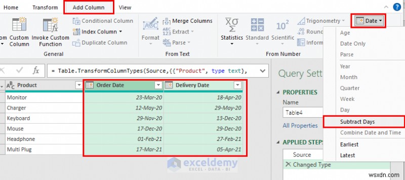 Các hàm ngày truy vấn Power chính trong Excel:3 ví dụ thực tế