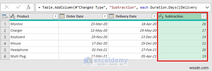 Các hàm ngày truy vấn Power chính trong Excel:3 ví dụ thực tế