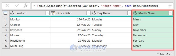 Các hàm ngày truy vấn Power chính trong Excel:3 ví dụ thực tế