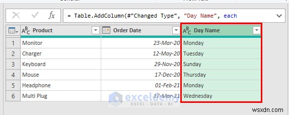 Các hàm ngày truy vấn Power chính trong Excel:3 ví dụ thực tế