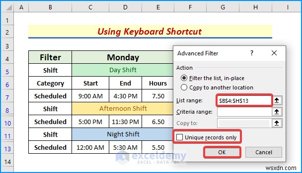Hướng dẫn nhanh:Loại bỏ bộ lọc nâng cao trong Excel bằng 5 phương pháp đơn giản 
