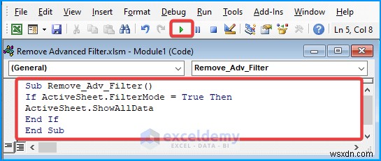 Hướng dẫn nhanh:Loại bỏ bộ lọc nâng cao trong Excel bằng 5 phương pháp đơn giản 