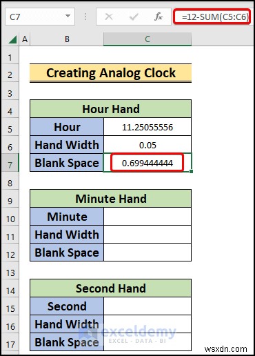 Xây dựng đồng hồ analog thời gian thực trong Excel:Hướng dẫn từng bước 
