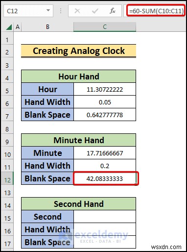 Xây dựng đồng hồ analog thời gian thực trong Excel:Hướng dẫn từng bước 