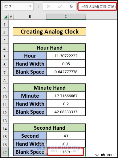 Xây dựng đồng hồ analog thời gian thực trong Excel:Hướng dẫn từng bước 