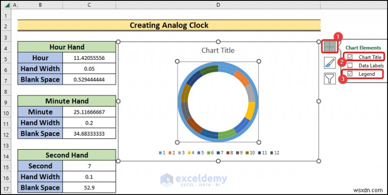 Xây dựng đồng hồ analog thời gian thực trong Excel:Hướng dẫn từng bước 
