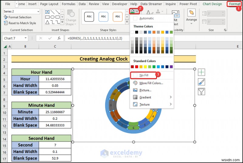 Xây dựng đồng hồ analog thời gian thực trong Excel:Hướng dẫn từng bước 
