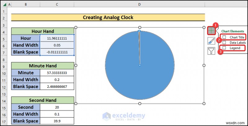 Xây dựng đồng hồ analog thời gian thực trong Excel:Hướng dẫn từng bước 