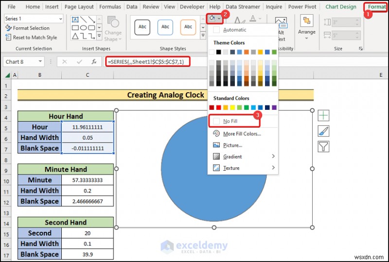 Xây dựng đồng hồ analog thời gian thực trong Excel:Hướng dẫn từng bước 