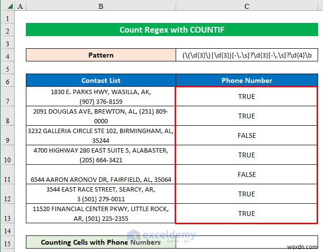 Làm chủ các mẫu Regex đếm trong Excel bằng cách sử dụng COUNTIF – Hướng dẫn từng bước 