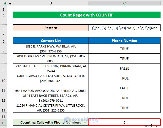 Làm chủ các mẫu Regex đếm trong Excel bằng cách sử dụng COUNTIF – Hướng dẫn từng bước 
