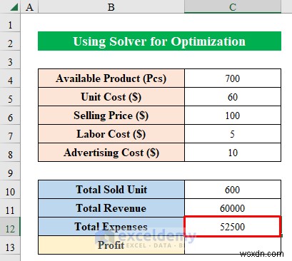 Trình giải Excel chính:Ví dụ về tối ưu hóa từng bước cho các tình huống trong thế giới thực 