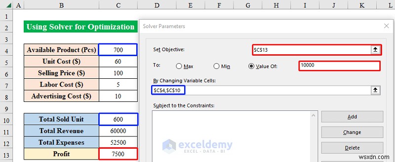 Trình giải Excel chính:Ví dụ về tối ưu hóa từng bước cho các tình huống trong thế giới thực 