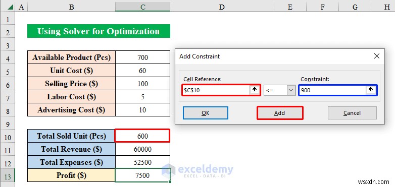 Trình giải Excel chính:Ví dụ về tối ưu hóa từng bước cho các tình huống trong thế giới thực 