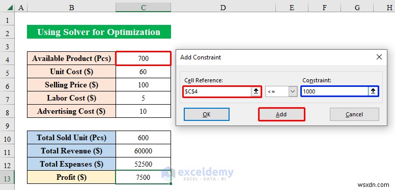 Trình giải Excel chính:Ví dụ về tối ưu hóa từng bước cho các tình huống trong thế giới thực 
