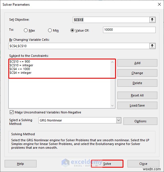 Trình giải Excel chính:Ví dụ về tối ưu hóa từng bước cho các tình huống trong thế giới thực 