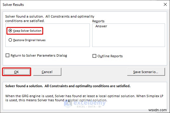 Trình giải Excel chính:Ví dụ về tối ưu hóa từng bước cho các tình huống trong thế giới thực 