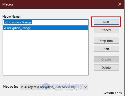 Hướng dẫn từng bước để xây dựng chức năng mã hóa trong Excel