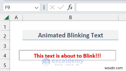 Hoạt hình văn bản chính trong Excel:Hai phương pháp đã được chứng minh 