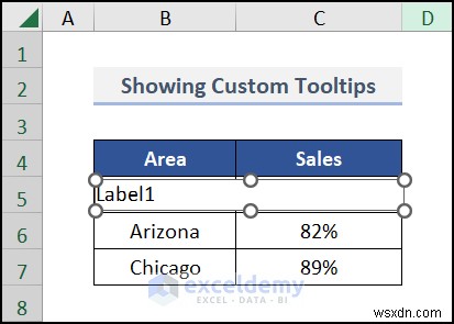 Tạo chú giải công cụ biểu đồ động trong Excel:Hướng dẫn từng bước 