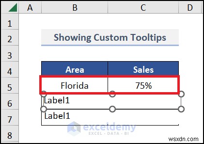Tạo chú giải công cụ biểu đồ động trong Excel:Hướng dẫn từng bước 
