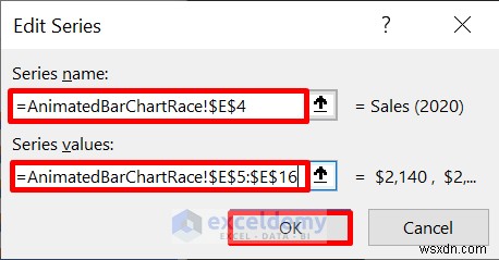 Tạo cuộc đua biểu đồ thanh hoạt hình động trong Excel – Hướng dẫn từng bước 