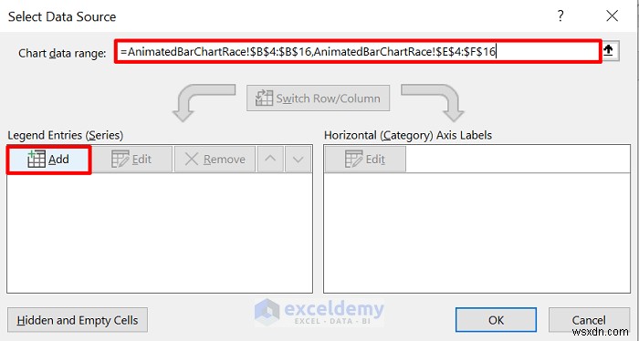 Tạo cuộc đua biểu đồ thanh hoạt hình động trong Excel – Hướng dẫn từng bước 