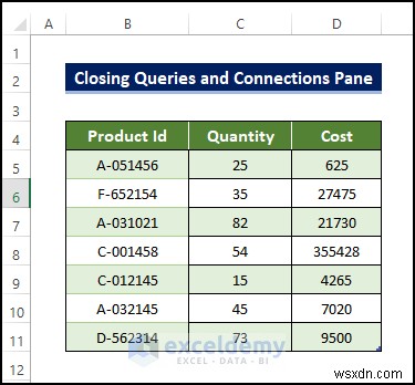 Dễ dàng đóng ngăn truy vấn &kết nối trong Excel – Hướng dẫn từng bước