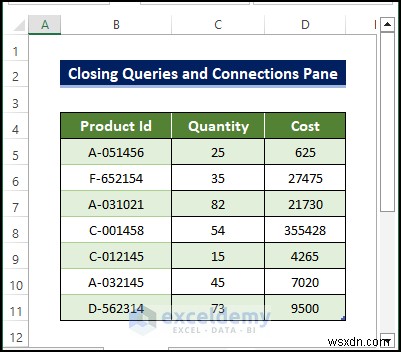 Dễ dàng đóng ngăn truy vấn &kết nối trong Excel – Hướng dẫn từng bước