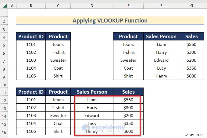 Master Excel Left Join:3 phương pháp đã được chứng minh bằng Power Query và Table Tools 